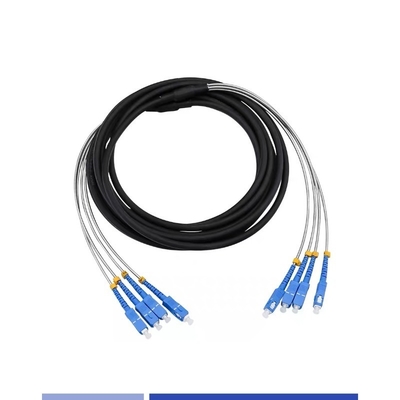 comprar FTTA Cordón de parche de fibra óptica blindado para exteriores 4 núcleos LC LC Cordón de parche LSZH chaqueta 5m fabricación en línea