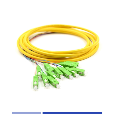 comprar 12 Cables de fibra óptica de hebras Pigtail SC APC Modulo único 9/125 LSZH 3m fabricación en línea