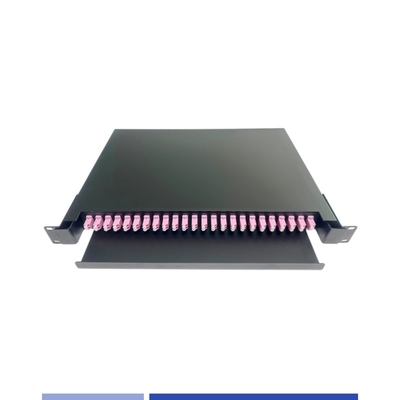 comprar 1U panel de parche de fibra óptica 24 puertos OM4 LC Duplex 19