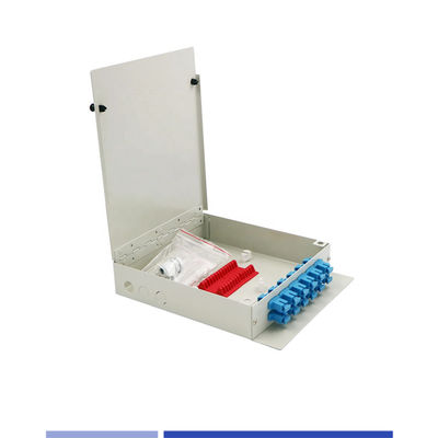 comprar Caja de distribución de fibra óptica de 12 puertos con construcción de acero laminado en frío para aplicaciones montadas en pared fabricación en línea