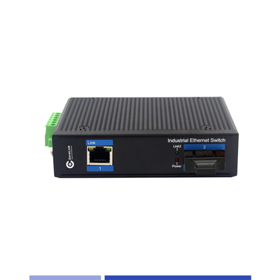 comprar Convertidor de medios de fibra industrial 10/100/1000M con 2 puertos RJ45 Single-mode SMF Duplex SC 1310nm 20km fabricación en línea