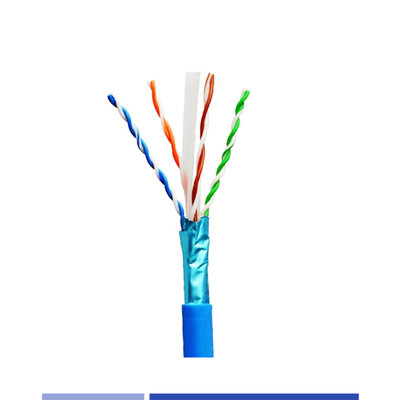 comprar F/UTP 23AWG Cat6 Cables de cobre sólido 4 pares de chaqueta de PVC azul 305Mtr fabricación en línea
