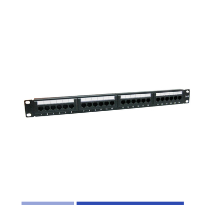 comprar Panel de parches de puerto 1U sin blindaje Cat6 24 montado con cableador fabricación en línea