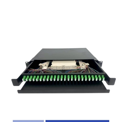 comprar 24 puertos LC/APC Duplex 1U Panel de parches de fibra óptica 19