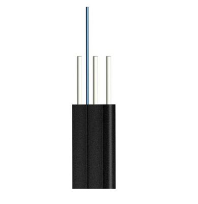 comprar 1 Fiber Outdoor Fiber Optic Drop Cable 9/125 SMF G657A1 LSZH ,FRP messenger 2xFRP strength Member fabricación en línea
