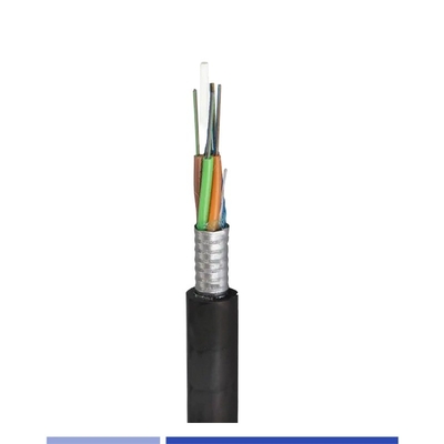 Cables de fibra óptica para exteriores de 24 núcleos 9/125um blindado PE GYTS Fibra de modo único para exteriores
