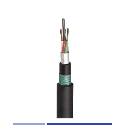 24 Cables de fibra óptica para exteriores de fibra óptica de modo único Cable de fibra óptica de enterramiento directo blindado PE GYTA53