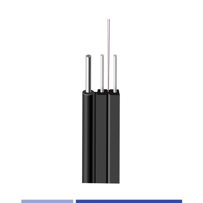 LSZH chaqueta exterior Flat Drop Cable de fibra 9/125 SMF G657A1 6 Fibra