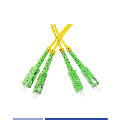 El cable de parche de fibra óptica, SC/APC-SC/APC, de modo único, dúplex, LSZH, 3m, 2,0mm