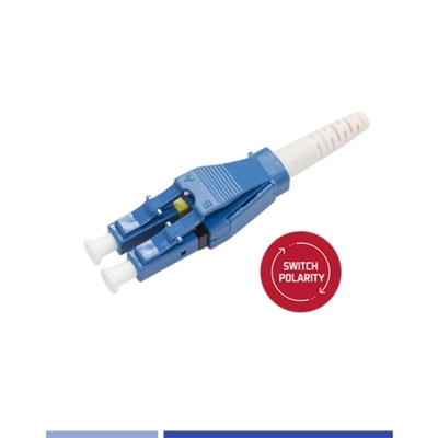 Uniboot LC UPC Conector de Fibra de Modo Único Duplex 3.0mm Polaridad Intercambiable