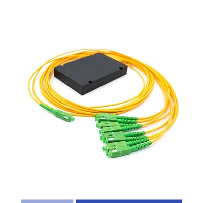 1x8 Fibra óptica PLC Splitter ABS caja SC/APC de modo único 2,0 mm a prueba de corrosión