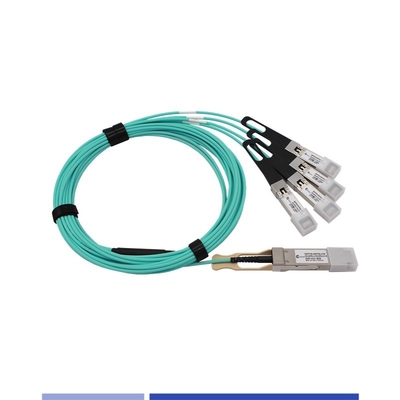 Cable óptico activo 100G (AOC) QSFP28 a 4x25G SFP28 Cable de salida OM3 3m