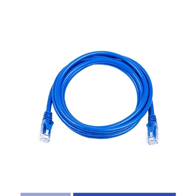 1m chaqueta de PVC Cat 6a cables de parche UTP de cobre azul enllazado longitud personalizada