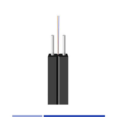 1 Fibra Flat Drop Cables de fibra de un solo modo 9/125 SMF G657A1 LSZH Para aplicaciones en interiores
