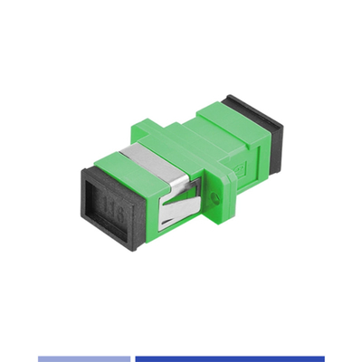 Conector ligero SC APC Simplex Fácil instalación con brida verde
