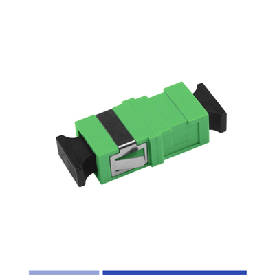 Adaptador de fibra óptica de modo único SC/APC acoplador óptico simplex sin brida Verde