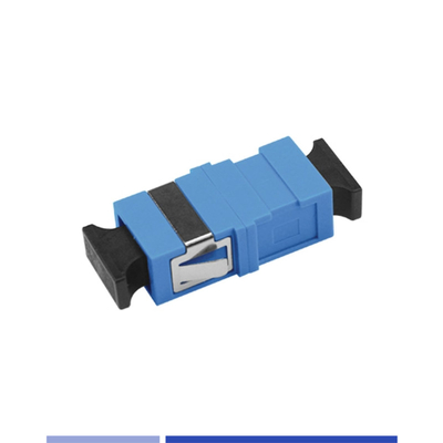 Adaptador de fibra óptica de modo único SC/UPC Simplex acoplador óptico sin brida Azul