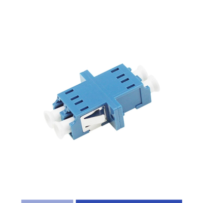 Conector de fibra duplex LC UPC carcasa de plástico de modo único con brida azul