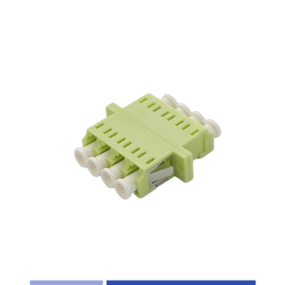 Adaptador de fibra óptica OM5 LC UPC acoplador óptico cuádruple con brida