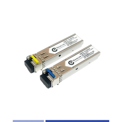 Transceptor óptico Gigabit BIDI de 40 km de modo único SMF de doble fibra TX1310nm RX1550nm LC