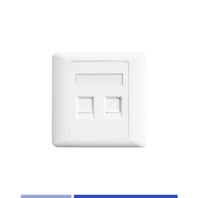 Accesorios de telecomunicaciones para interiores Placa de cara de doble puerto para Cat3 Cat5E Cat6 Keystone Jack